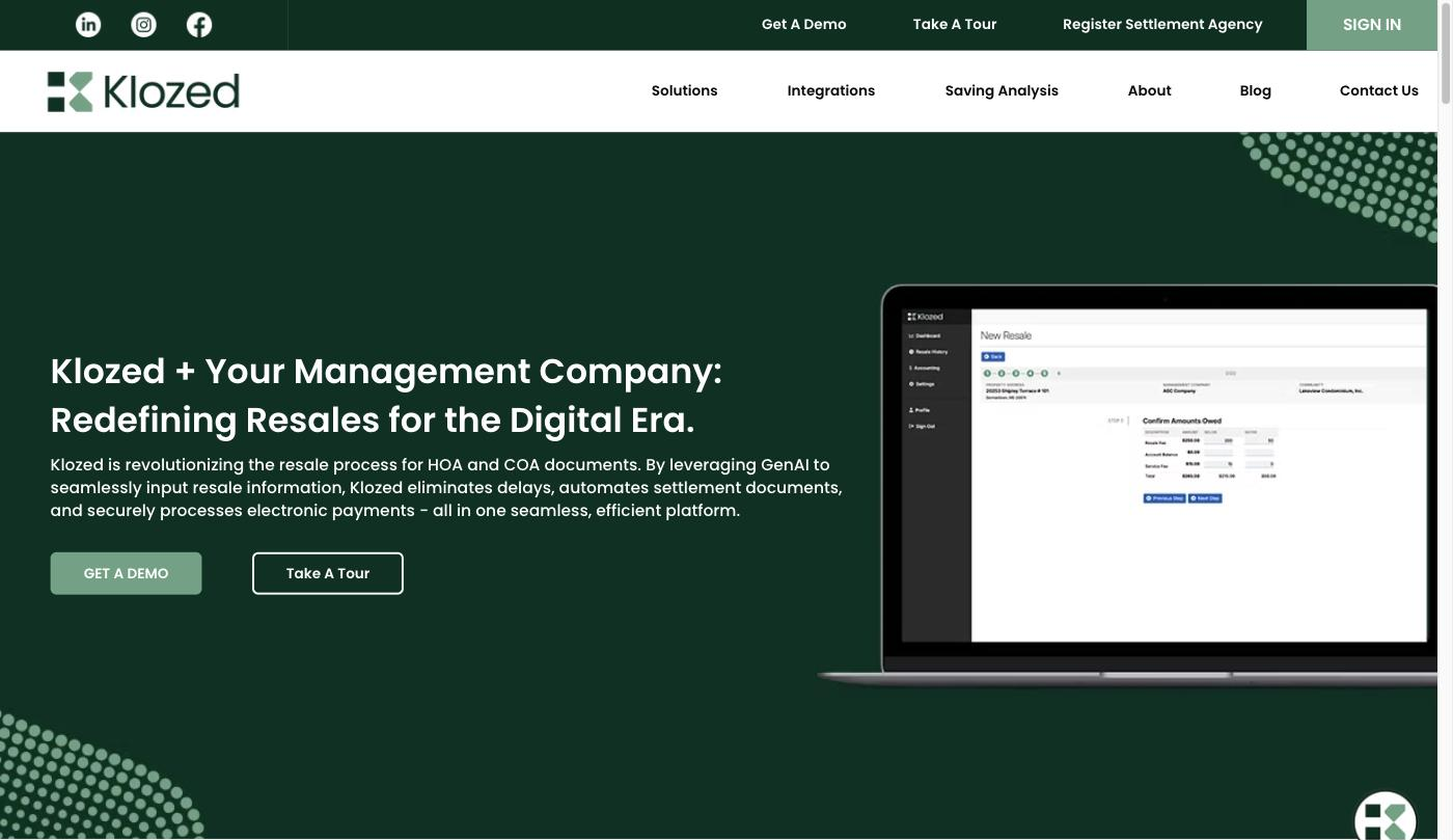 Klozed platform for management companies